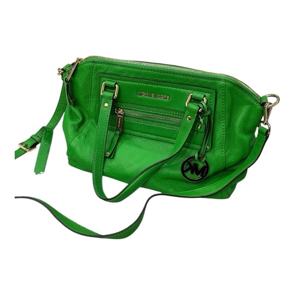 Michael Kors Gilmore Medium  Leather Satchel Bag Palm New - Picture 11 of 11